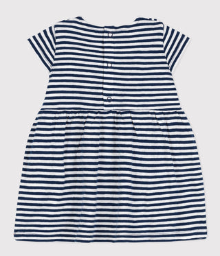 Babies' Striped Short-Sleeved Slub Jersey Dress
