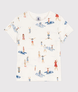 Girls' Short-Sleeved Patterned T-Shirt