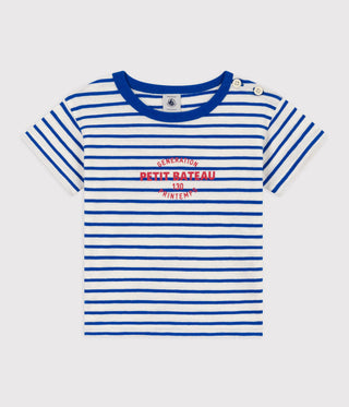 Babies' Stripy Cotton Short-Sleeved T-Shirt