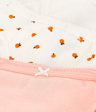 Girls' Orangette Themed Cotton Briefs - 3-Pack