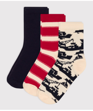 Children's Cotton Jersey Port Socks - 3-Pack