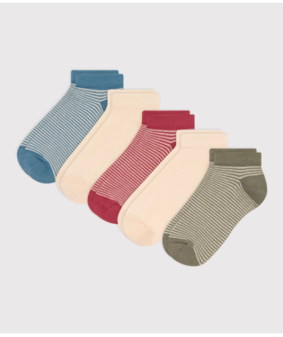 Children's Cotton Jersey Striped Socks - 5-Pack