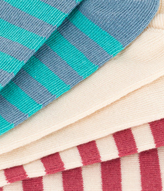 Children's' Cotton Jersey Striped Socks - Pack of 3