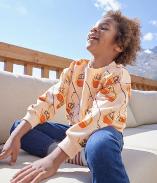 Children's unisex printed fleece sweatshirt