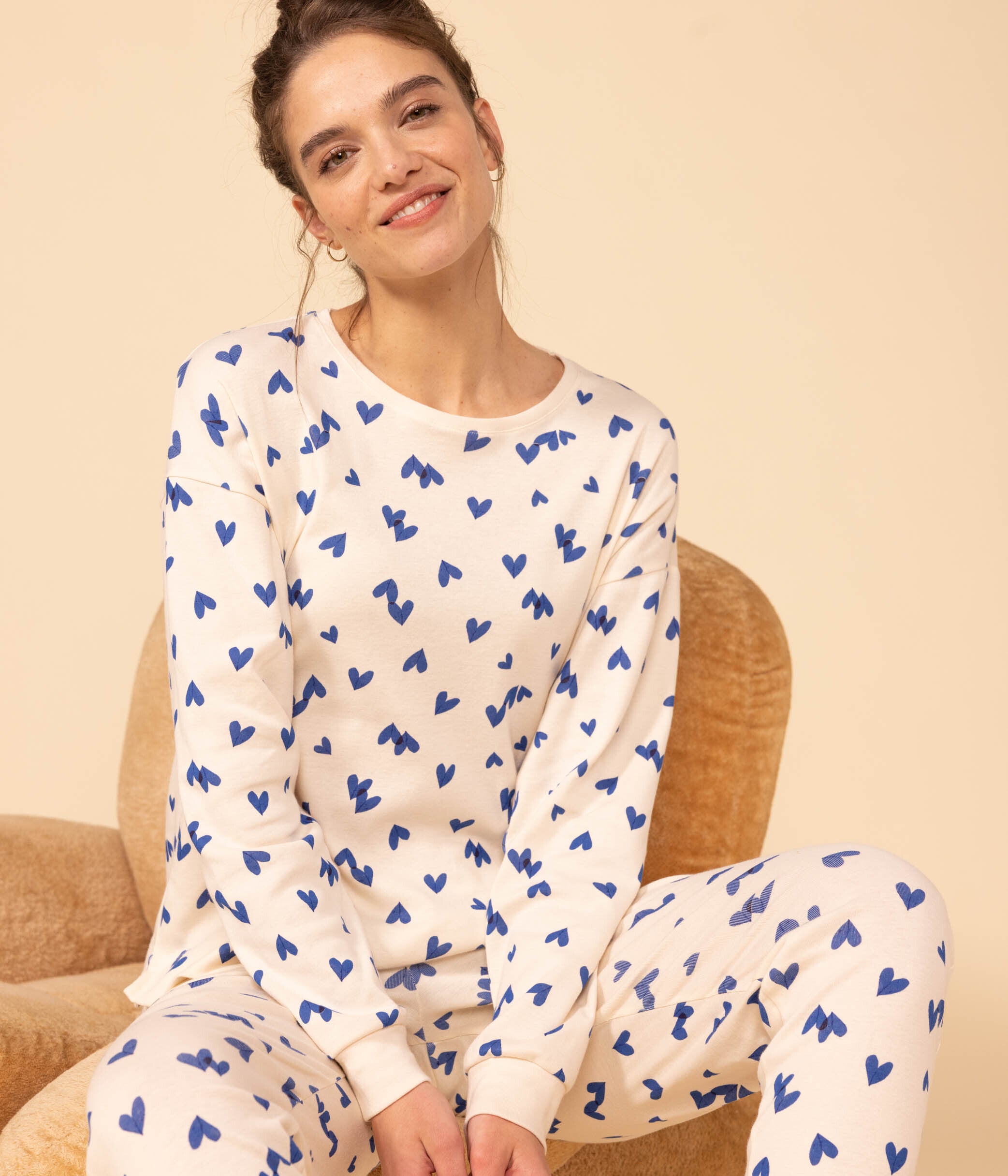 Women\'s Heart Cotton Pyjamas – Petit Bateau