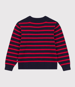 Unisex children's wool and cotton Breton jumper