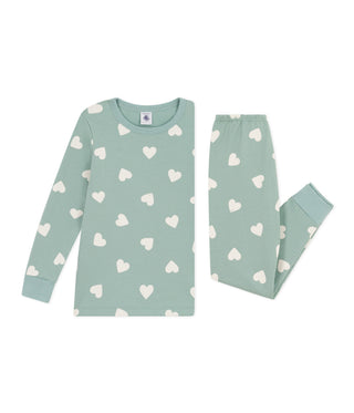 Children's Unisex Heart Fleece Pyjamas
