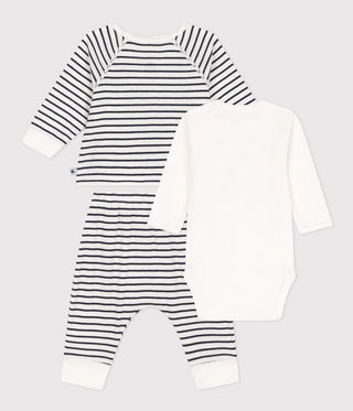 Babies' Cotton Striped Outfit - 2-Piece Set