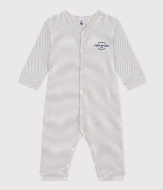 Babies' Footless Pinstriped Cotton Pyjamas