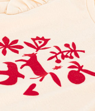 Girls' long-sleeved cotton T-shirt