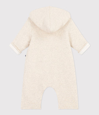 Babies' Quilted Cotton Hooded Jumpsuit