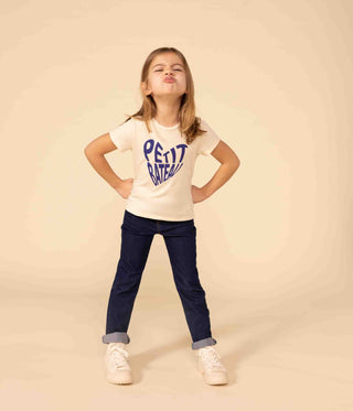 GIRLS' SHORT-SLEEVED COTTON T-SHIRT