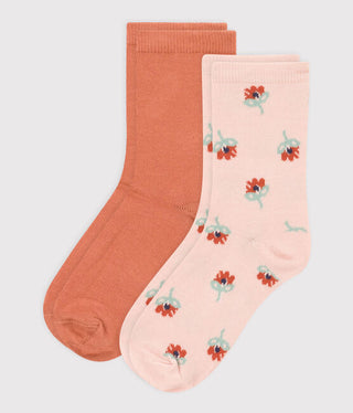 Girls' Floral Socks - 2-Pack