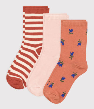 Children's Unisex Floral Socks - 3-Pack