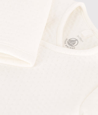 Babies' Quilted Rib Knit Cotton Cardigan