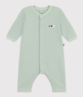 Babies' Heart Printed Fleece Jumpsuit
