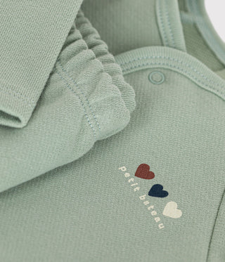 Babies' Heart Printed Fleece Outfit - 2-Piece Set