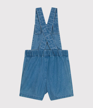 Babies' Light Denim Dungaree Shorts