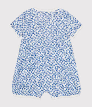 Babies' Floral Print Short Cotton Playsuit
