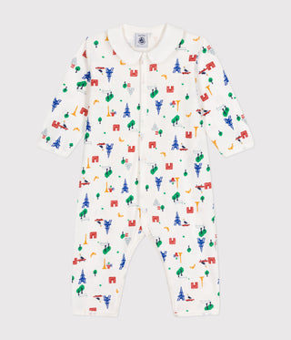 Babies' Paris Print Footless Cotton Pyjamas
