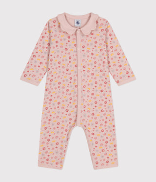 Babies' Footless Floral Cotton Pyjamas
