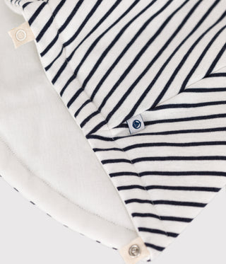 Babies' Stripy Cotton Hooded Cape