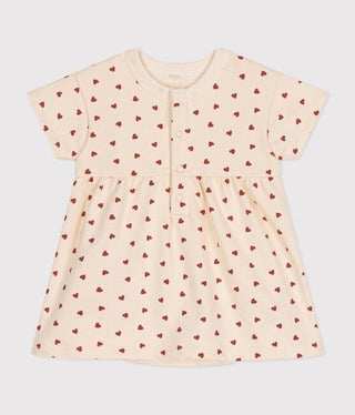 Babies' Heart Printed Lightweight Fleece Dress