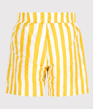 Boys' Yellow Striped Swim Shorts