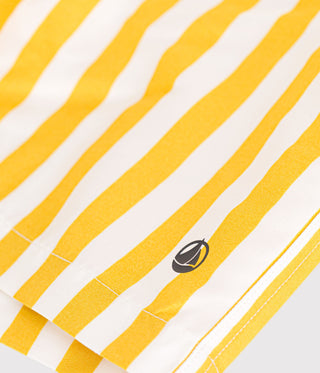 Boys' Yellow Striped Swim Shorts