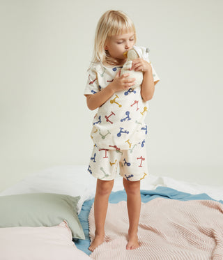 Children's Short Cotton Scooter Print Pyjamas