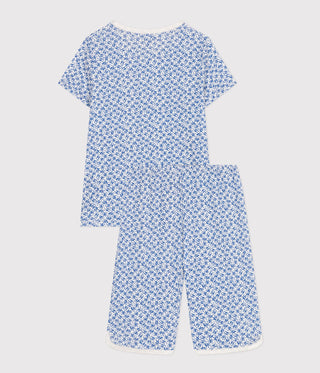 Children's Floral Print Cotton Capri Pyjamas