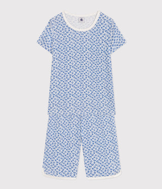 Children's Floral Print Cotton Capri Pyjamas