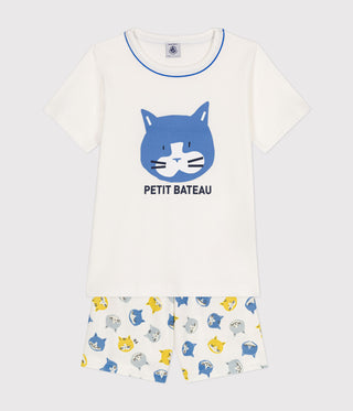 Children's Cat Printed Short Cotton Pyjamas