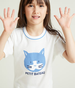 Children's Cat Printed Short Cotton Pyjamas