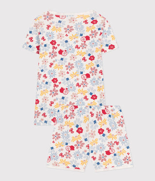 Children's Short Floral Print Cotton Pyjamas