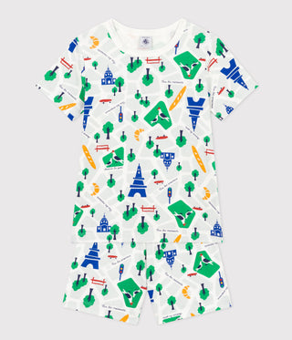 Children's Short Cotton Paris Print Pyjamas
