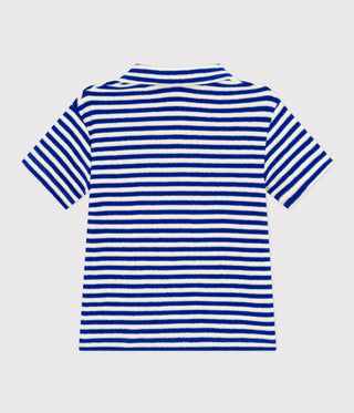 Boys' Short-Sleeved Brushed Terry Towelling Polo Shirt