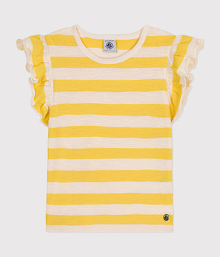 Girls' Stripy Slub Jersey T-shirt