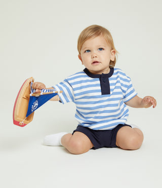 Babies' Striped Jersey T-shirt and Shorts Set