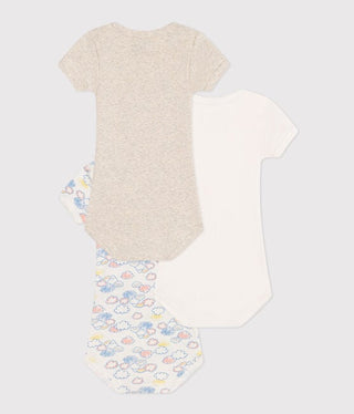 Babies' Rainbow Short-sleeved Cotton Bodysuits - 3-Pack
