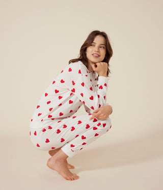 Women's Heart Printed Cotton Pyjamas