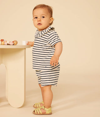 Babies' Short-Sleeved Striped Jersey Blouse