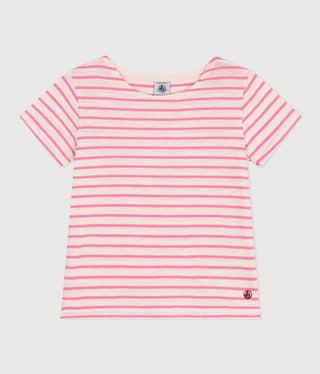 Girls' Stripy Slub Jersey T-shirt