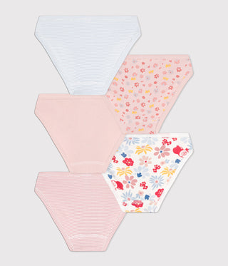 Children's Floral Cotton Knickers - 5-Pack