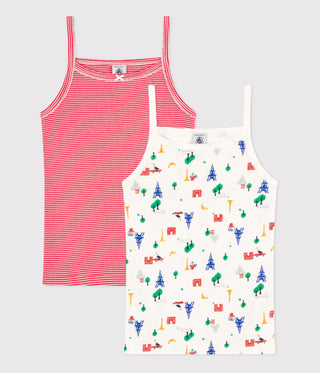 Children's Paris Cotton Vests - 2-Pack