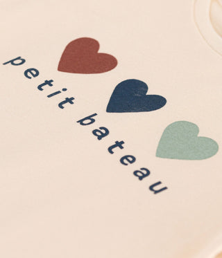 Girls' Heart Printed Lightweight Jersey T-Shirt