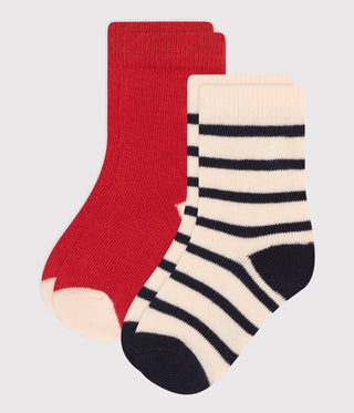 Babies' Stripy Cotton Socks - 2-Pack