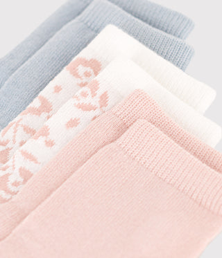 Babies' Floral Cotton Socks - 3-Pack