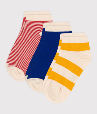 Children's Stripy Cotton Socks - 3-Pack