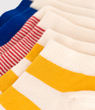 Children's Stripy Cotton Socks - 3-Pack